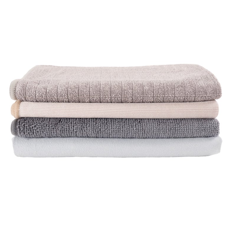 KAF Home Pantry Multipurpose Microfiber Textured Cleaning Cloth 4-Pack, 15 x 18-Inch, (1 Utility, 1 Stainless Steel, 1 Glass, 1 Wood) - Image 2